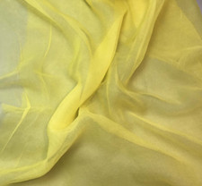 Hand Dyed SUNSHINE YELLOW - Silk Gauze Chiffon Fabric