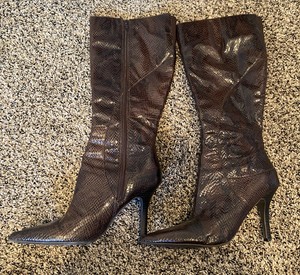 womens wide calf snake boots