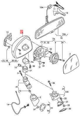 AUDI EXTERIOR MIRROR HOUSING ALUMINIUM MATT 8J0857502CAP6 NO DUTY TO  