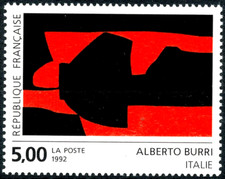 TIMBRE France 1992 N° 2780** (  Tableau de Alberto BURRI ) TBE