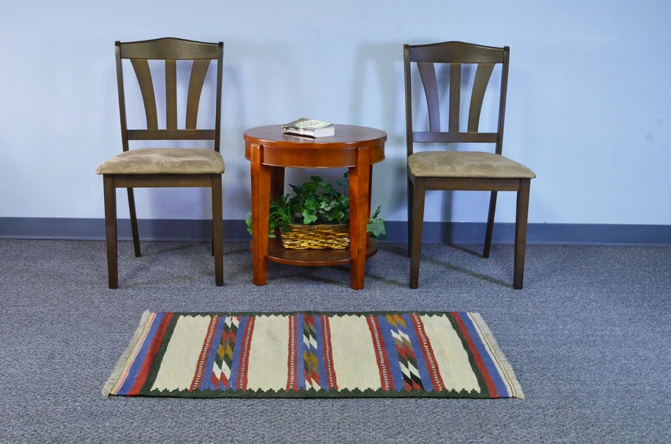 2x4 Oriental Handmade Vintage Wool Flat Weave Traditional Kilim Area Rug - Image 3 of 4