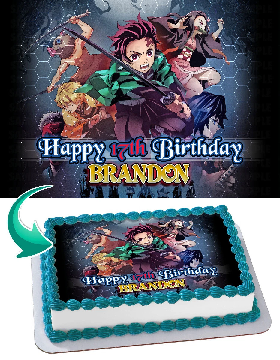 Anime Cartoon Various Characters Happy Birthday Edible Cake Topper Ima – A Birthday Place