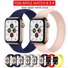 Solo Loop Elastic Silicone Watch Band for Apple Watch iWatch 9 8 7 6 SE 5 4 3 2