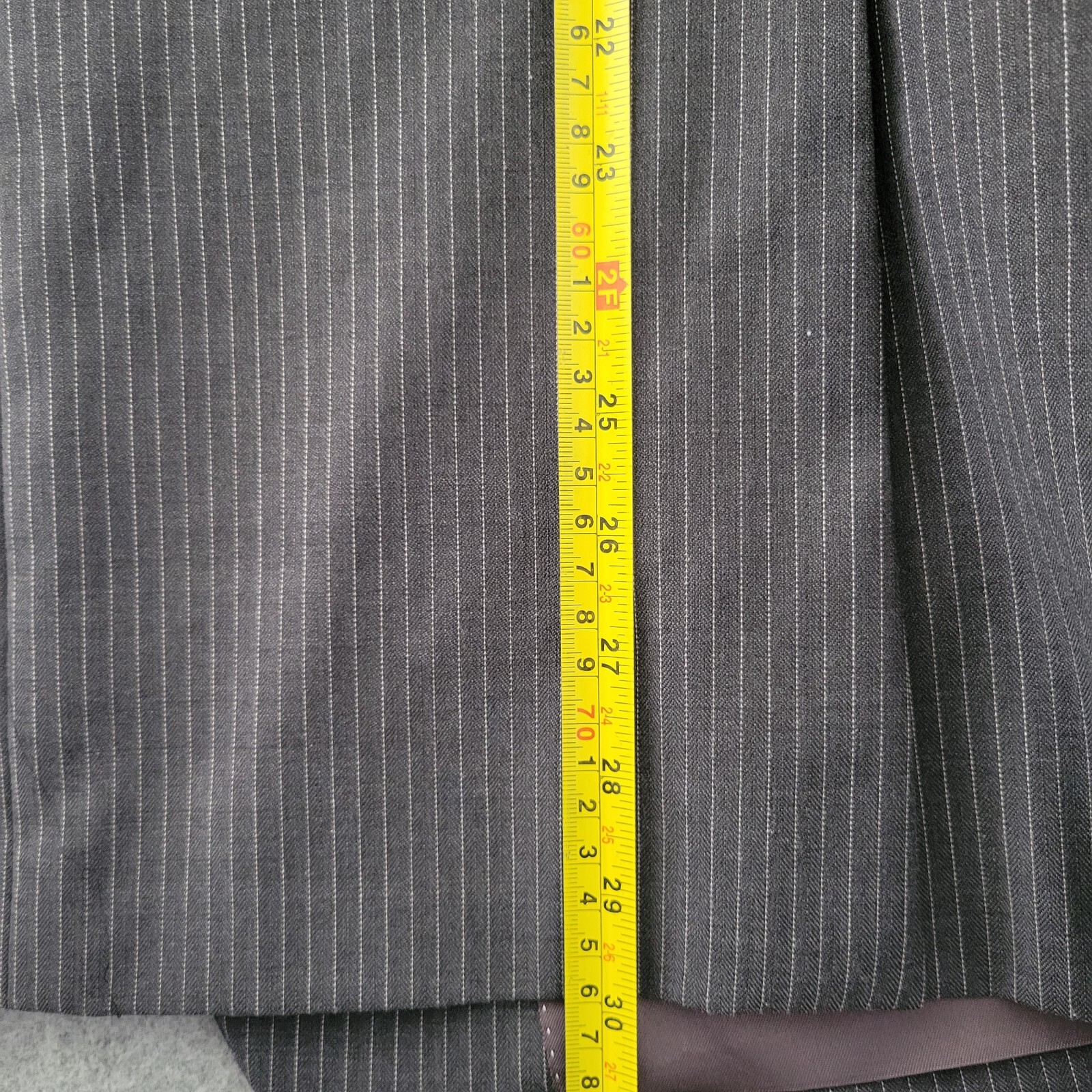 Tommy Hilfiger 100% Wool Gray Striped Double Vented Blazer Sport Jacket Men 40R thumbnail 12