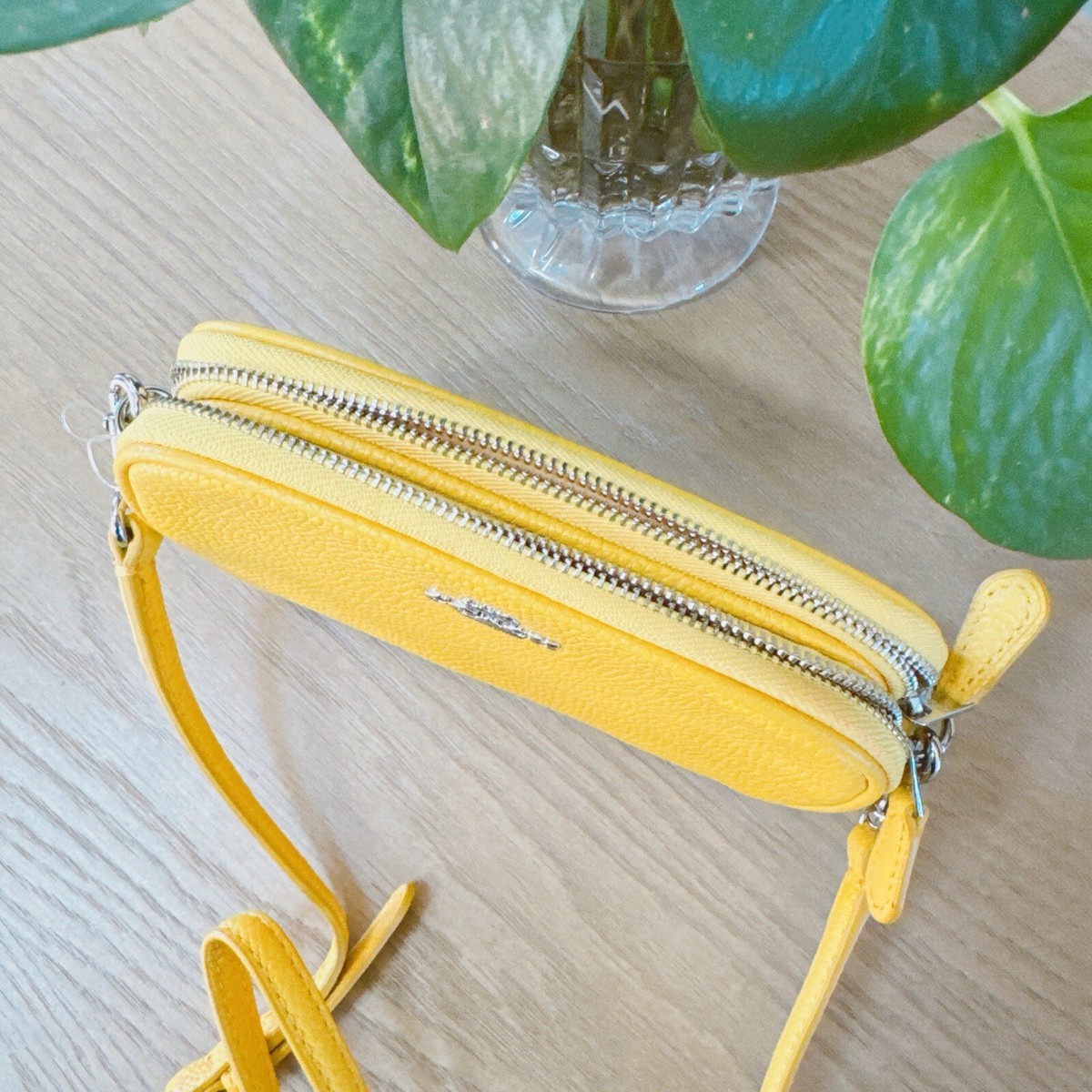 Valentine's Day COACH Women's Polished Pebble LI/Yellow MiNi