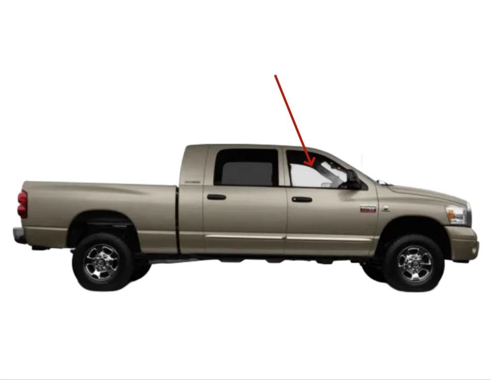 Fits 02-08 Dodge Ram 4 Dr Pickup 1500 03-09 2500 3500 Passenger Front Door Glass Foto 3 de 4