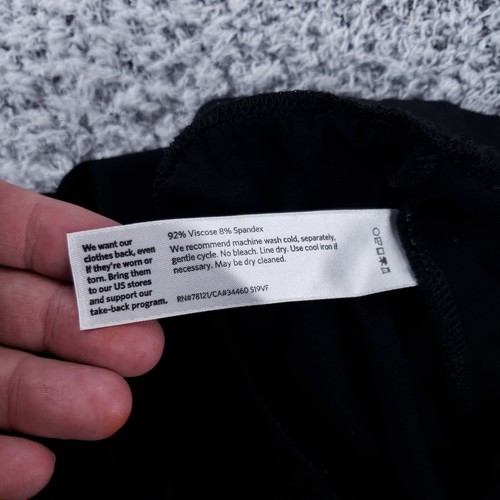 Eileen Fisher Rock Damen Medium schwarz Pull-On Midi Stretch minimalistisch Freizeit - Bild 6 von 9