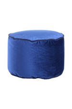 Hocker Orientalisch Pouf Marroko Samt mit Quasten Bommel Schwarz 45cm Ø