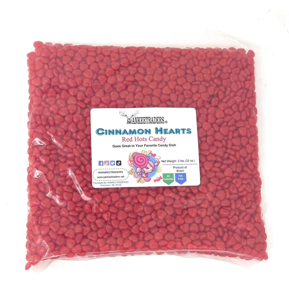 Cinnamon Hearts, Red Hot, Candy (2 Sizes) ~ YANKEETRADERS® FREE SHIPPING - Image 3 of 4