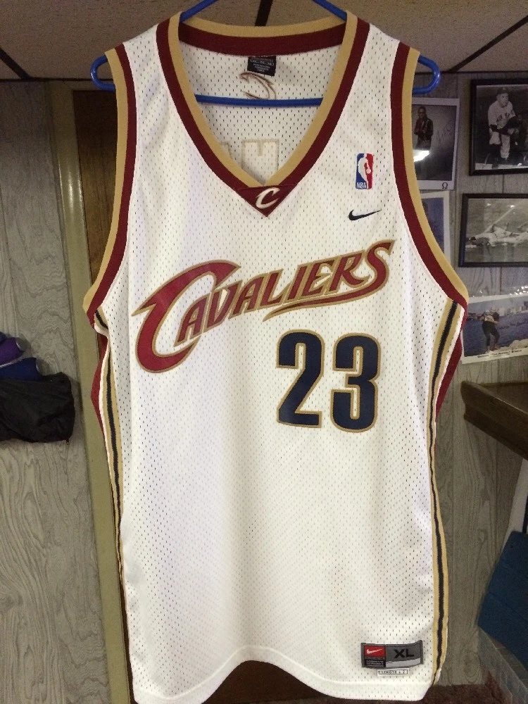 Men's Cleveland Cavaliers LeBron James Mitchell & Ness White Hardwood  Classics Rookie Authentic Jersey