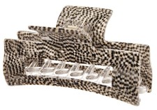 Large Cutout Rectangle Claw Clip 2"x4" - Handmade in France for Fuller Hair