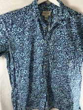 Cooke Street Men's short Sleeve Aloha Hawaiian Shirt Cotton Blue 2XL Free Ship