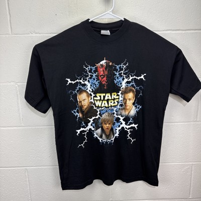 Vintage 1999 Star Wars Episode One Phantom Menace Lightning T