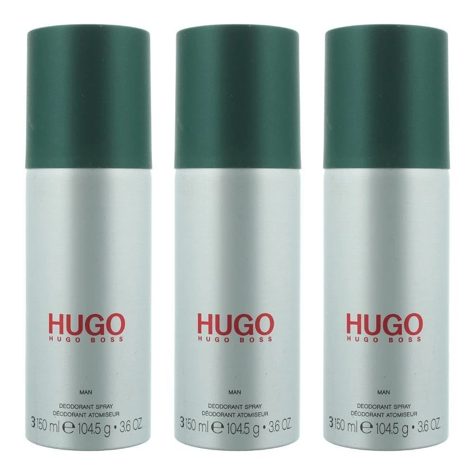 3 x Hugo Boss Hugo Man Deodorant Spray 150ml (Pack of 3)