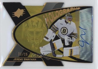 2023-24 SPx Auto Holograph Gold 11/15 Jeremy Swayman #HG-JS Auto 00ws