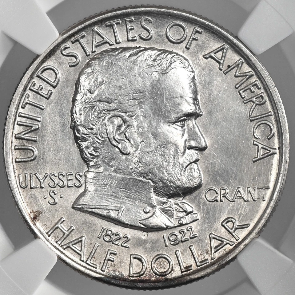 1922 50C GRANT SILVER HALF DOLLAR NGC UNC DETAILS "CLEANED" #8405243-013 - Image 2 of 4