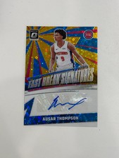 2025 Panini Donruss Optic Fast Break Ausar Thompson #FBS-ASR Gold Disco /10 Auto
