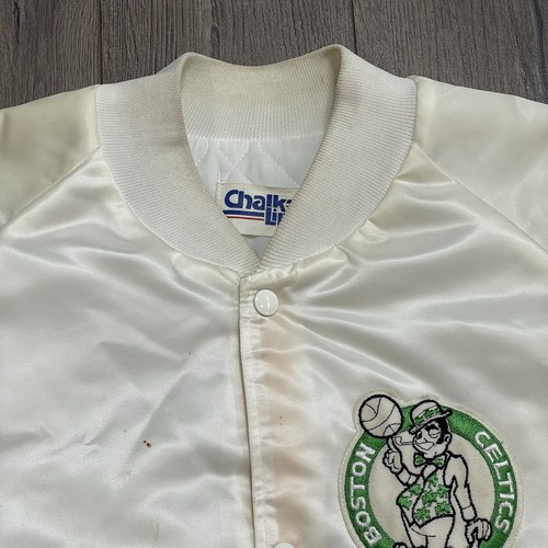Vintage Chalk Line Jacket Boston Celtics Men’s Sz XL Made In USA White READ - Picture 7 of 16