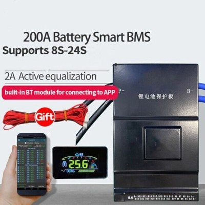 JK Smart BMS 8S-24S 200A Li-ion LiFePo4 Akku with 2A Active Balance BT/RS485 AEU