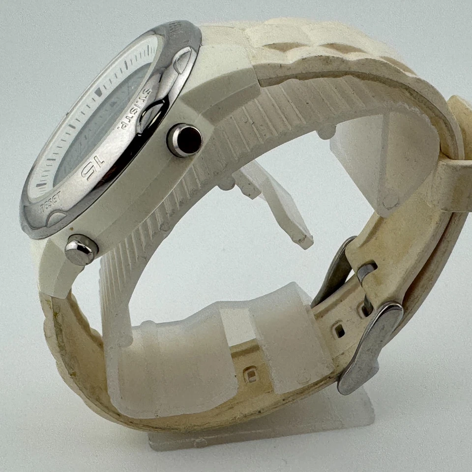 Reloj Reliquia Digital Cuarzo ZR50030 Hombre 50m Plata Blanco Alarma Cronógrafo Batería Nueva Foto 4 de 4