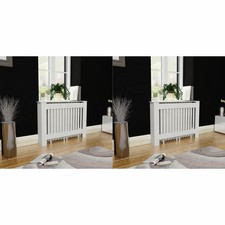 Image of WALPLUS Radiator Covers 2 pcs White MDF 112 cm Modern Heating Covers