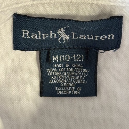 Polo Ralph Lauren Big Pony White Oxford Button Up Shirt Size Youth M - Picture 3 of 16