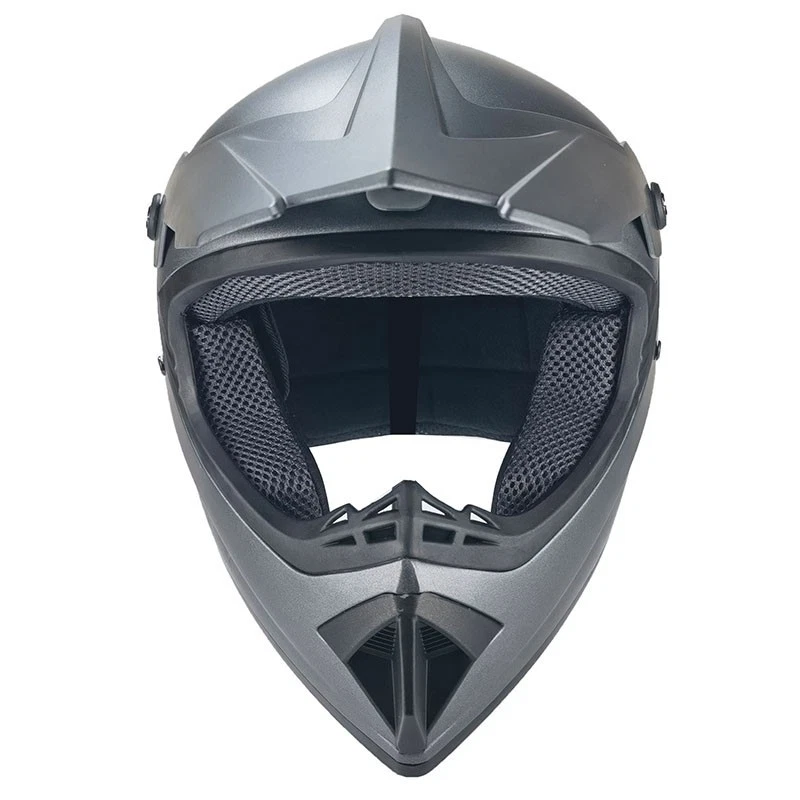 Crosshelm Helm Kinderhelm Motorradhelm Motocross Jethelm grau uni ECE DOT ATV - Bild 3 von 4