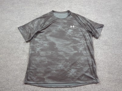 Under Armour Shirt Mens 2XL Gray T-shirt Short Sleeve Tech Tee Gym Training