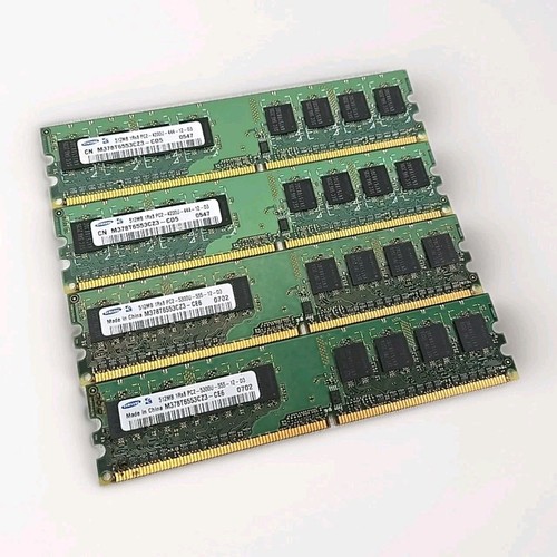 SAMSUNG x 4 M378T6553CZ3-CD5 512MB PC2-4200U-444-12-D3 RAM - Picture 2 of 3