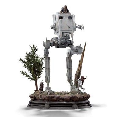 IRON STUDIOS STAR WARS ESTATUA  1/20 DEMI ART SCALE AT-ST AND CHEWBACCA 53CM