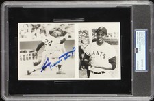 Willie Mays Signed Vintage Giants Baseball Photo PSA/DNA 10 GEM MINT