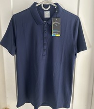 Callaway size L Large Navy BlueLadies Opti Dri Cooling Golf Shirt NWT