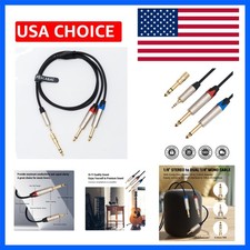 1/8 inch to Dual 1/4 Y-Splitter Cable, 1/8 inch TRS Stereo to Double 6.35mm T...
