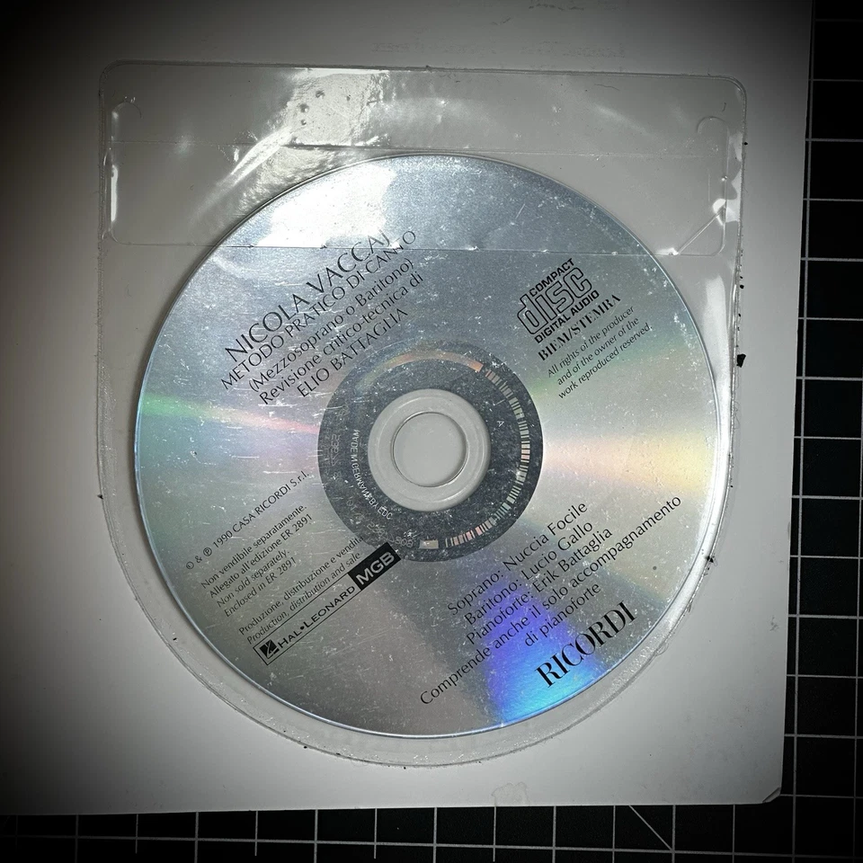 VACCAJ - Practical Vocal Method - Mezzo Soprano/Baritone - Hal Leonard 1990 - Image 3 of 4