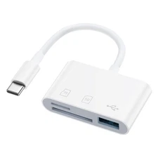 USB C Micro SD Card Reader Adapter for iPhone 17 Pro Max Air, 16, 16e, 16 Pro...