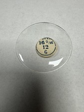 Vintage Unmarked Pocket Watch Mineral Crystal Domed 36.54mm 16 2/16 12 6 Clear