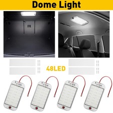 4Psc 48LED Car Vehicle Interior Indoor Roof Ceiling Dome Light White Lamp 12V