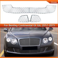 4pcs Chrome Bumper Lower Mesh Grille Fits Bentley Continental Gt Gtc 2012-2015
