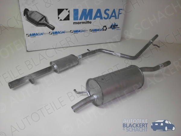 Imasaf Auspuffset Ab Kat für Dacia Logan 1.6 Pickup 2008 | Mitteltopf + Endtopf-image
