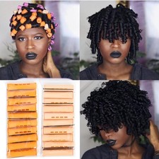 Perm Rods Set for Natural Hair Plastic Cold Wave Rods Orange Perm Rods for Long
