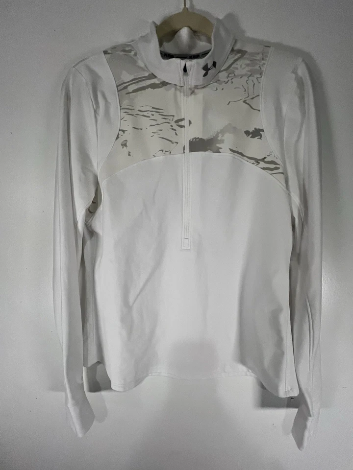 Under Armour Women’s 3/4 Zip Long Sleeve Pullover Size Large Heat Gear, Run - Image 2 of 4