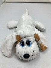 Rare Pound Puppies Newborn 8" White With Tan Spots Plush