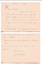 Richard Francis Burton Explorer Letter In French With Burtons Arabic Heading
