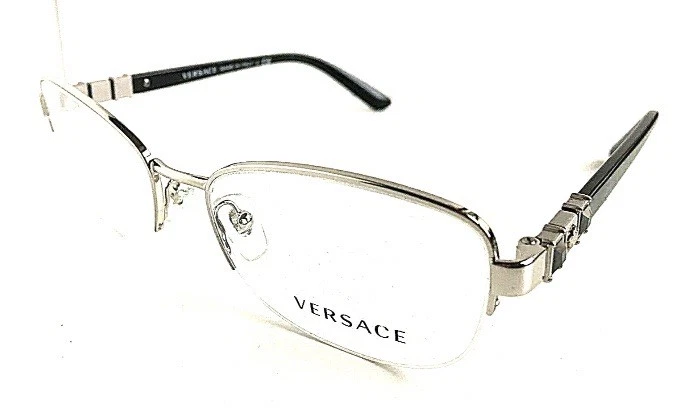 New Versace Mod. 3012-B 54mm Semi-Rimless Silver Women's Eyeglasses Italy #1,2 - Image 4 of 4