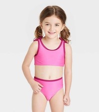 Cat & Jack 12 Month Girls Pink Two Piece Swimsuit