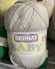 REDUCED Bernat Baby Sport Big Ball acrylic yarn; DK wt. Baby Taupe D/L 149710