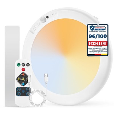 Battery Operated Shower Light Waterproof Inside, Rechargeable Motion Sensor C...