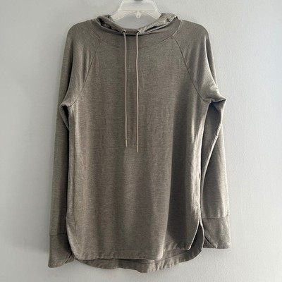 RECREAT//ON Thread Supply Tencel Modal Athletic Hoodie Tunic Women's Large Gray