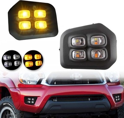 Switchback White/Amber LED Front Fog Daytime Running FRONT FOG 16-23, Black 