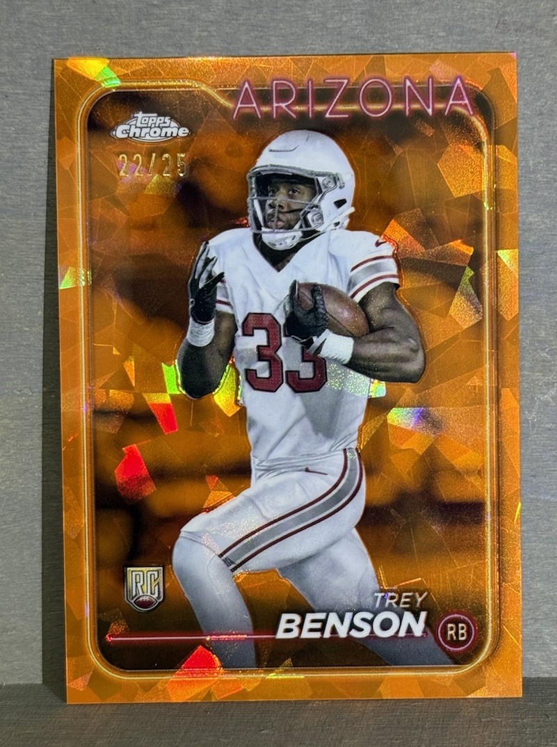 2024 Topps Chrome Sapphire Edition - Rookies Trey Benson #214 Orange /25 (RC)